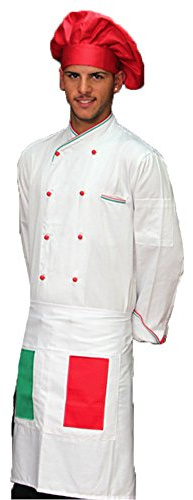 Giacca Casacca Cuoco Chef Modello Italia in Cotone Taglie Miste per ristorazione
