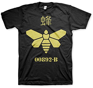 Breaking Bad Officially Licensed Merchandise Methlamine Barrel Bee T-Shirt (Black), XX-Large