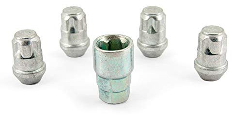 H&R Felgenschloss-Set M12x1.25 Kegelbund - 4 Felgenschloss-Muttern inkl. Adapter