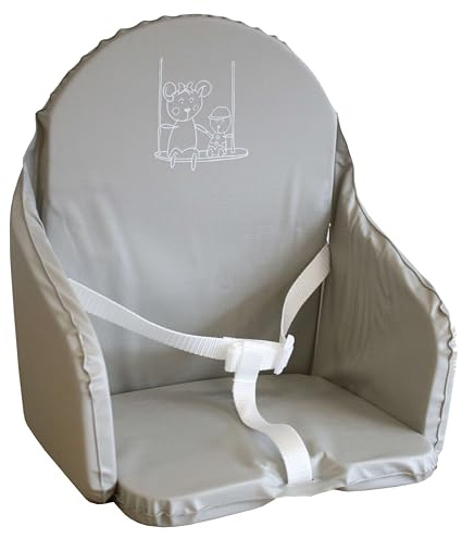 Looping Coussin de Chaise avec Sangles en PVC Gris Clair
