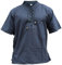 SHOPOHOLIC FASHION Mens Half Sleeved Hippie Grandad Casual Summer Shirts (3XL,Navy)