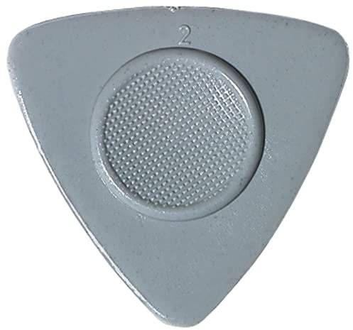 Heriba Plektrum/Pick Daumenmulde Nylon, Dreieck, grau, 12 Stück, 5.7 x 5.5 x 0.8 cm