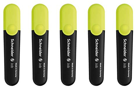 Schneider Textmarker, nachfüllbar, 1-5 mm, Gelb, 5 Stück