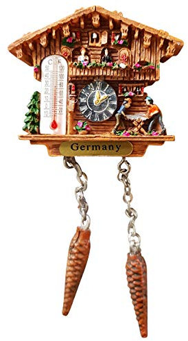 Ciffre Kuckucksuhr Magnet Polyresin Kühlschrank Wetterhaus - Germany