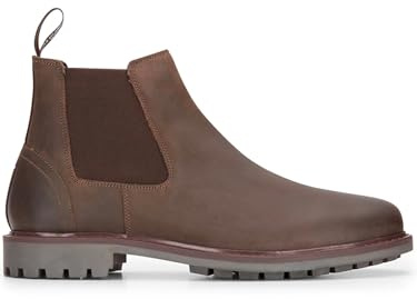 Hoggs of Fife Banff Chelsea Boot/Mens Dealer Boots Full Grain Leather, Breathable Slip on Design (Brown Size 43)