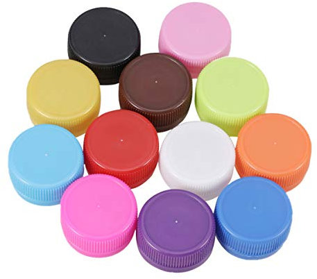 HEALLILY 200pcs Bouchons de Bouteilles en Plastique coloré Bricolage Couvercle de la Bouteille Protection Couvercle couvercles Bouteille Bouteille pour Enfants (Couleur mélangée)