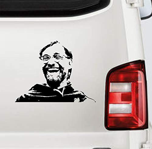 myrockshirt Jürgen Klopp Aufkleber Autoaufkleber Sticker Gesicht lachend typ2 Kloppo Pöhler Trainer Dortmund Liverpool ca.20cm