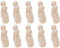 POFET 20pcs natürliche unbemalte weibliche männliche kleine hölzerne Peg Puppenkörper für DIY Kunsthandwerk Farbe geschnitzt - Mädchen 53mm