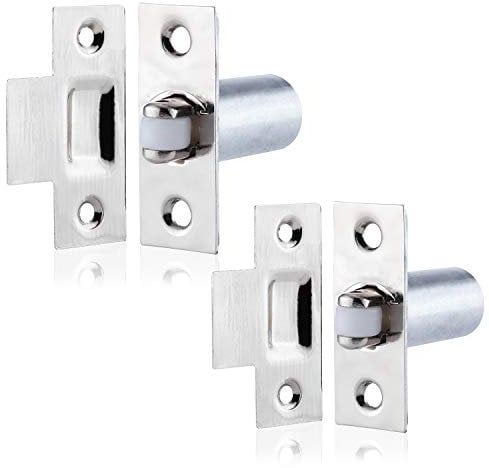 XFORT® Adjustable Roller Catch, Polished Chrome Roller Ball Door Latch, Door Closer When Locking is not Required, Ideal Internal Door Catch for Doors, Cupboards, Cabinets and Wardrobes