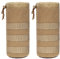TRIWONDER Borsa Porta Borraccia Custodia per Borraccia Running Borsello Tattico Porta Borraccia da Cintura MOLLE Portaborraccia da Zaino Cinturone Tasca Tattica (A - Cachi - 2 Pezzi)