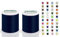 2x Madeira Polyneon 40 | SET | 1.000 m Spule | Doppelpack | Stickgarn | Maschinenstickgarn (1643 Midnight blue (Mitternachtsblau))