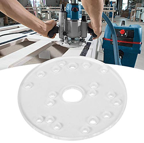 Router Grundplatte, Universal Grundplatte Acryl mit Zentrierstiftschrauben Holzbearbeitungshilfswerkzeug, für Trimmfräser