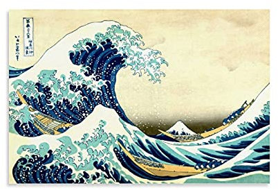 MMMU Poster The Great Wave Off Kanagawa auf Leinwand, 20 x 30 cm