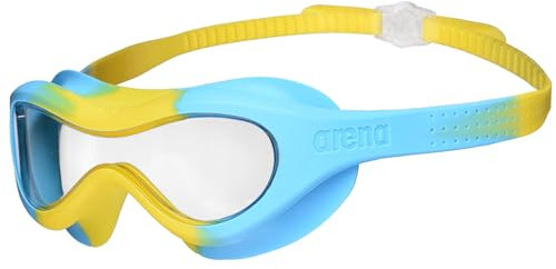 arena Spider Masque de Natation Anti-Buée pour Enfants, Masque de Natation avec Grands Verres, Verres Moyennement Foncés pour Tout Environnement, Protection UV, Pont Nasal Auto-Adaptatif, Ajustable