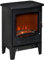 HOMCOM Electric Fireplace Stove, Free standing Fireplace Heater with Realistic LED Flame Effect, Overheat Safety Protection, 900W/1800W, Black