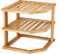 Unibos | 3 Tier Corner Plate Kitchen Cupboard Organiser Tidy Storage Rack, White, 24cm