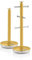 Swan SWKA1054YELN Retro Towel Pole and Mug Tree, Weighted Base, Kitchen Storage Set with Chrome Accents, Yellow