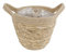 Rivanto® Blumentopf Amanda konisch nach unten zulaufend mit Tragegriffen Größe 18x18x16cm Natur Seegras
