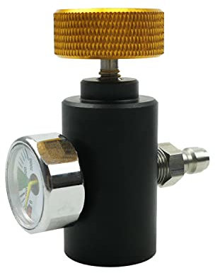 SZRKRLA Paintball CO2 Tankadapter Druckluft Tankstelle Fernschalter ASA Adapter mit 3000psi Messgerät