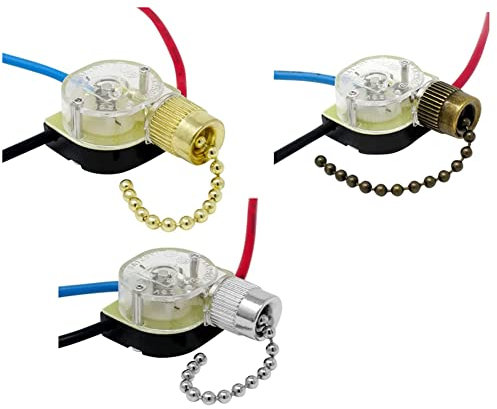 Whisverse 3Pack Interruttore della Luce del Ventilatore da Soffitto ZE-110 Interruttore della Ventola di Velocità a 3 Interruttore Della Catena di Ricambio