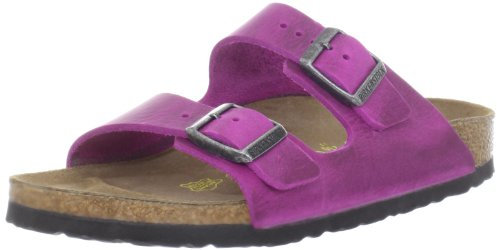 Birkenstock Gizah Sandali da donna in pelle oliata, fucsia (Festival fucsia), 36