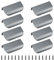 MOROBOR Finger Edge Pull, 8pcs Concealed Handle Modern Style Drawer Pulls, Aluminum Alloy Invisible Handle for Cabinet Hardware Drawer, 80mm/Matte Gray