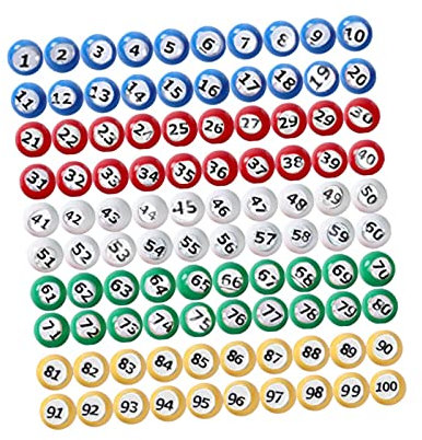MagiDeal Boule de bingo Boules d'appel Accessoires Boules de tombola portables de remplacement Boule de pointage pour la Grands jeux de groupe, 1 À 100