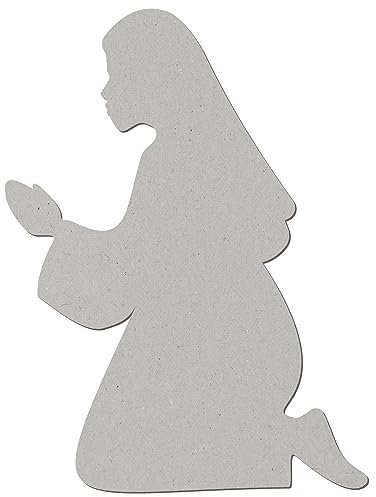 Pappe Krippenfigur - Betende Maria V1-5-50 cm Basteln Deko, Pack mit:1 Stück, Höhe:50cm hoch
