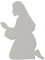 Pappe Krippenfigur - Betende Maria V1-5-50 cm Basteln Deko, Pack mit:1 Stück, Höhe:50cm hoch