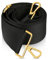 Handtaschen Schultergurt 3.8 cm Verstellbarer Taschengurt mit Gold Schiebeschnalle Einfarbige Taschengurt Universaler Taschenriemen Zubehö (Schwarz,1,5 Zoll)
