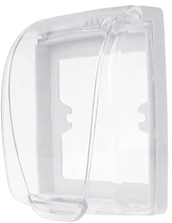 Caja de cobertura del interruptor de pared, protector de luz de plástico transparente de plástico, protector de zócalo, cubierta de tapa de volteo para el hogar para el hogar y la escuela