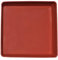 Lot de 4 soucoupes carrées en plastique de 25 mm pour décoration de jardin d'intérieur et d'extérieur (rouge)