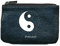 Petit Porte Monnaie en Cuir Porte cles Noir Ying Yang personnalise avec prenom