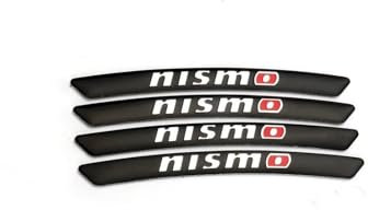 MyFisher zlj6688 4 Stück Aluminium Nismo Auto Radnabe Emblem Felgenabzeichen Aufkleber Aufkleber kompatibel mit Sentra Juke Tiida Patrol 350Z Styling-Zubehör (Color : Black)