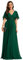 Ever-Pretty Women's Chiffon V Neck Short Sleeves Appliques Bridesmaid Dressses Prom Dresses Dark Green 16UK