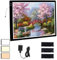 YINGWOND Leuchttisch A1 Wiederaufladbar, batteriebetriebener Leuchtkasten diamond painting Zubehör Leuchtpad3 Farben/6 Stufen Licht pad für Diamond Painting/Zeichnung/Röntgenbetrachtung/Skizzieren