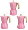 Marclix 3X Caffettiera Caffettiera Caffettiera Moka Caffettiera Espresso Caffettiera 300 Ml Rosa