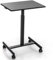 LIFEZEAL Bureau Debout Mobile, Table Ordinateur Portable avec 4 Roues, Poste de Travail Informatique avec Hauteur Réglable, 65 x 48 x 74-108 cm,Table de Lit Charge Max 80 kg (Noir)