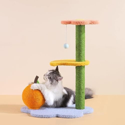 Happy & Polly Cat Scratching Post - Easy to Assemble with Sisal Ball for Kittens