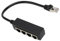 Câble Répartiteur Ethernet Rj45, Adaptateur Répartiteur Ethernet Rj45 8 Broches 1 Mâle à 4 x Femelle pour Ordinateur Portable