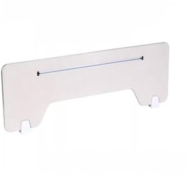 Séparateur de bureau en bois avec panneau de serrage en cuir sur pied pour poste de travail