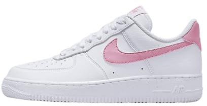 NIKE Women's Air Force 1 '07 Next Nature Sneaker, White/Pink, 4 UK