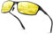 gesruny-Nachtsichtbrille für Autofahrer-nachtfahrbrille-damen-Herren-UV400-Schutz-nachtbrille zum autofahren-Al-Mg Metall Rahme-Ultra Leicht-Blendschutz-night vision goggles-brille gelbe gläser-Fahren