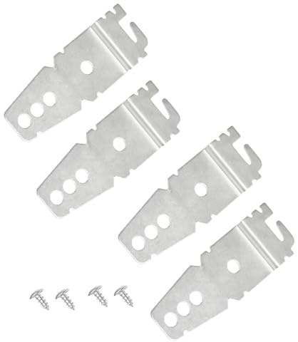 Staffa di montaggio sotto il bancone per lavastoviglie, 4 pezzi, raccordi universali per lavastoviglie, clip di fissaggio con viti, compatibile con Whirlpool, Kenmore