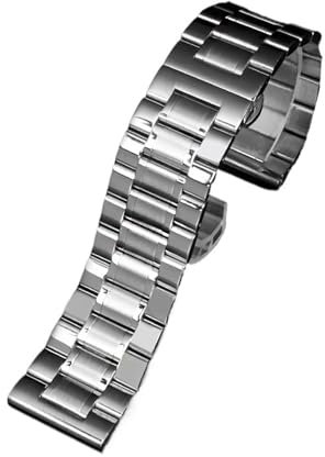 NKCVEZBW Kompatibel mit 24mm 26mm 28mm 30mm Edelstahl Uhrenarmband Kompatibel mit Diesel DZ4316 DZ7395 7305 4209 4215 Herren Metall Massive Armband(3101 Silber, 26mm)