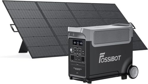 FOSSiBOT F3600 Pro Generateur Electrique Solaire CA 3600W (7200W Pic) avec panneaux solaires de 400W,Station Silencieux Portable 3840Wh LiFePO4, Onduleur Alimentation de Secours à Domicile Camping