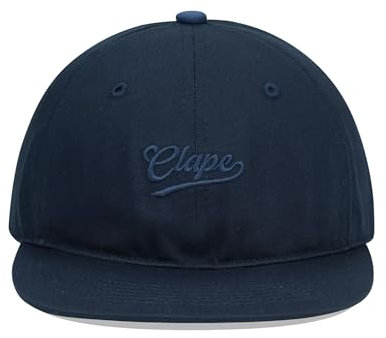 CLAPE Basecap Herren Damen Snapback Cap Flache Krempe Baseball Cap Baumwolle Sonnen Schutz Kappe Verstellbar Blau Blue BSAP2546