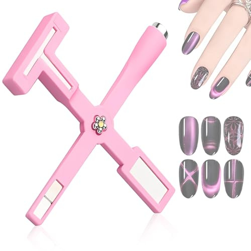 ZORTVUL Juego De Imánes De Uñas, 5 En 1 Multi-Función Con Funda Protectora De Silicona, Imán Para Esmalte De Uñas De Gel Ojos De Gato, Herramienta De Succión Fuerte Para Esmalte De Uñas Ojos D