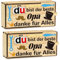 Belillpipi Beste Opa Geschenk Schokoriegel Geschenkbox für Duplo, 2er Set Holz Geschenkbox für Schokoladenriegel Schokolade Aufbewahrungsbox, Personalisiertes Geschenk für Opa