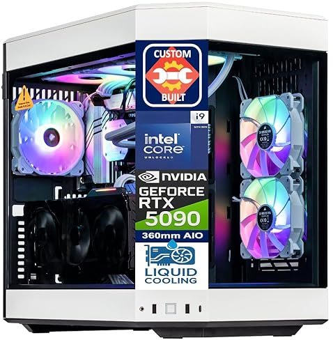 Velztorm Praetix Gaming PC (Intel i9-14900K, GeForce RTX 5090, 32GB DDR5, 2TB PCIe SSD, RGB Fans, 360mm AIO, 1000W PSU, WiFi 6, Bluetooth 5.2, RJ-45, 1 Port